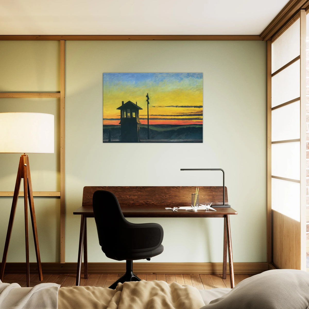 Railroad Sunset Canvas | Edward Hopper Canvas | Edward Hopper Print