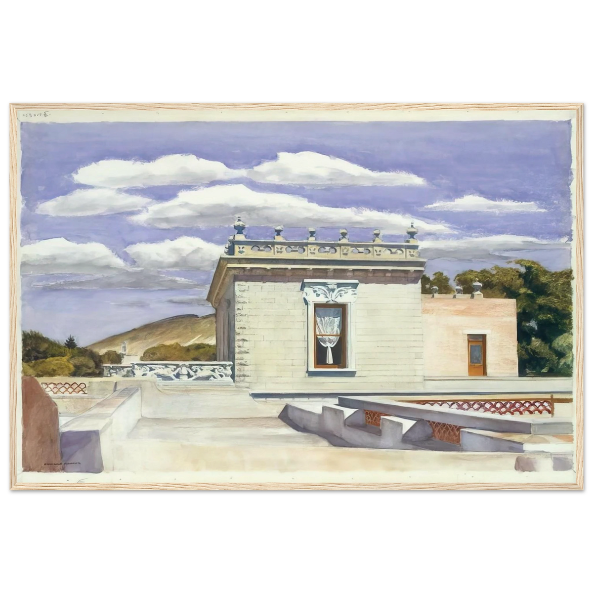 Saltillo Mansion Framed Poster | Edward Hopper Framed Prints Wall Art | Edward Hopper Print