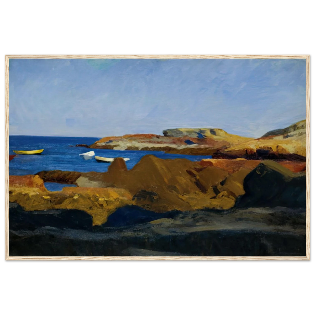 Cove at Ogunquit Framed Poster | Edward Hopper Framed Prints Wall Art | Edward Hopper Print