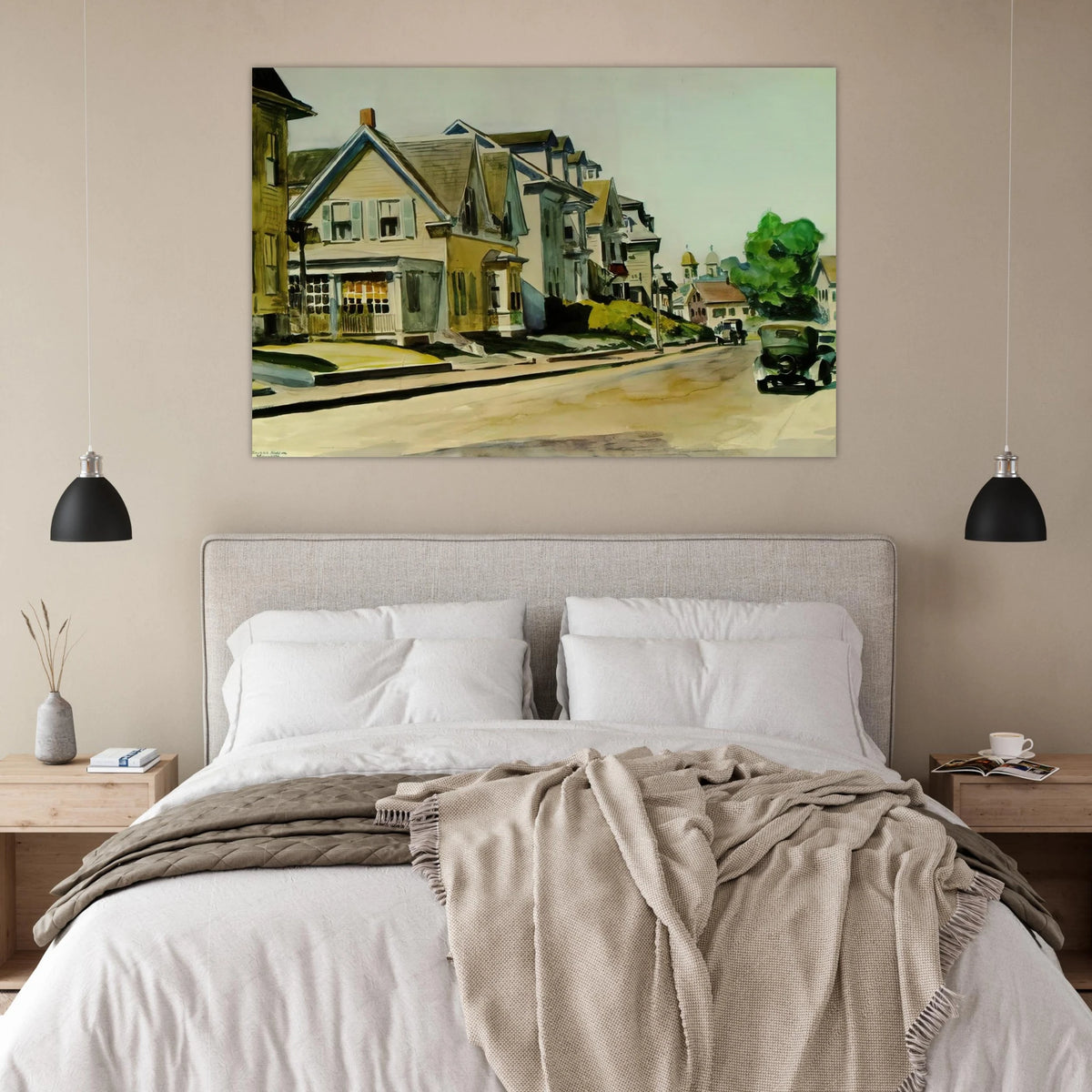 Sun on Prospect Street Gloucester, Massachusetts Poster | Edward Hopper Poster | Edward Hopper Print