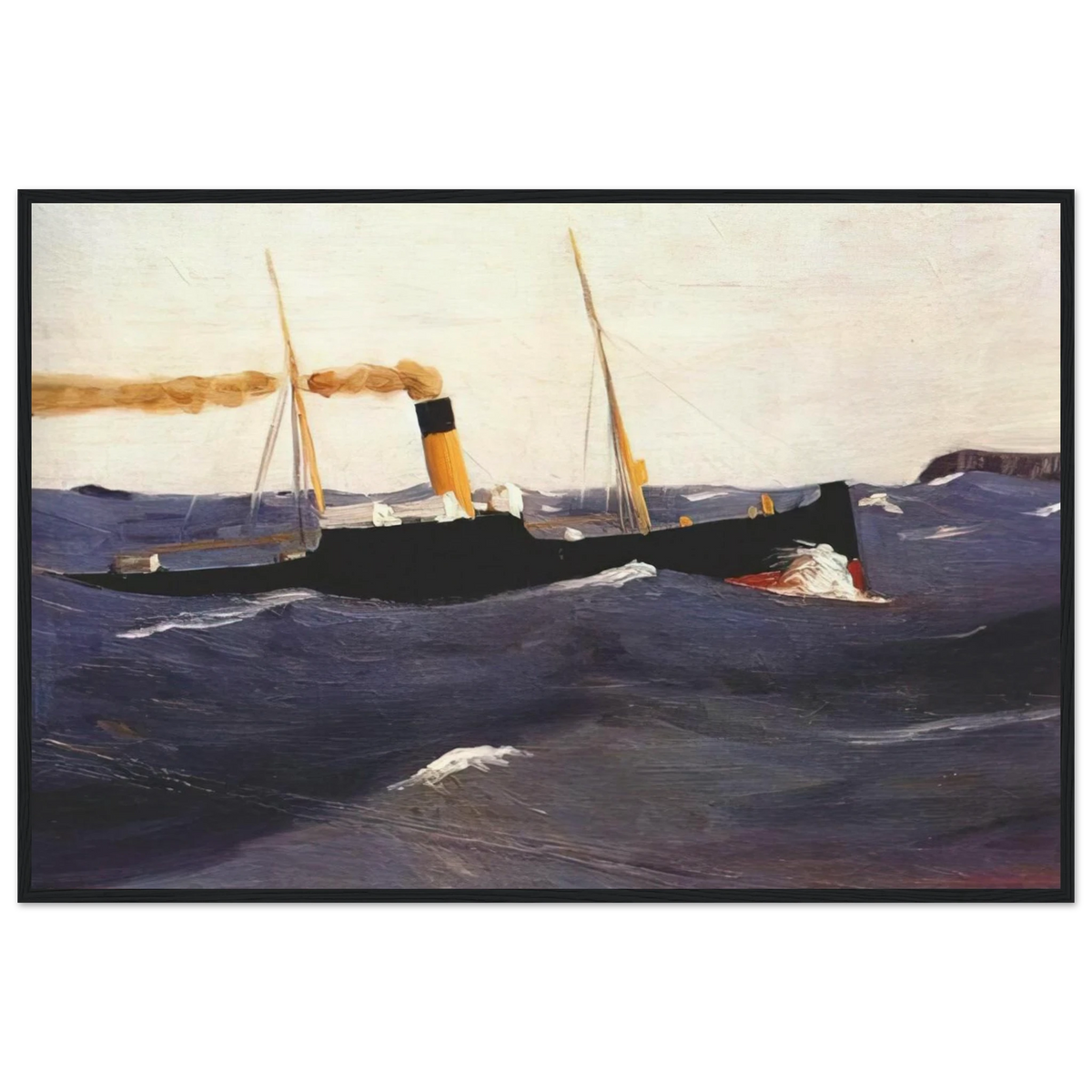 Tramp Steamer Framed Poster | Edward Hopper Framed Prints Wall Art | Edward Hopper Print