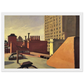City Roofs Framed Poster | Edward Hopper Framed Prints Wall Art | Edward Hopper Print