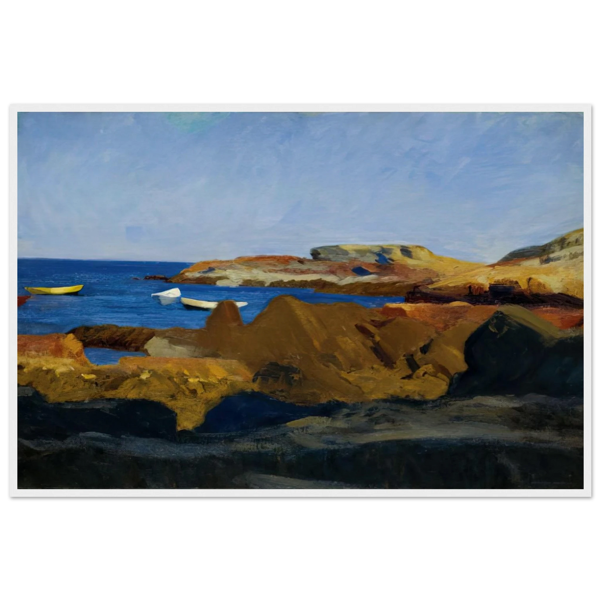 Cove at Ogunquit Framed Poster | Edward Hopper Framed Prints Wall Art | Edward Hopper Print