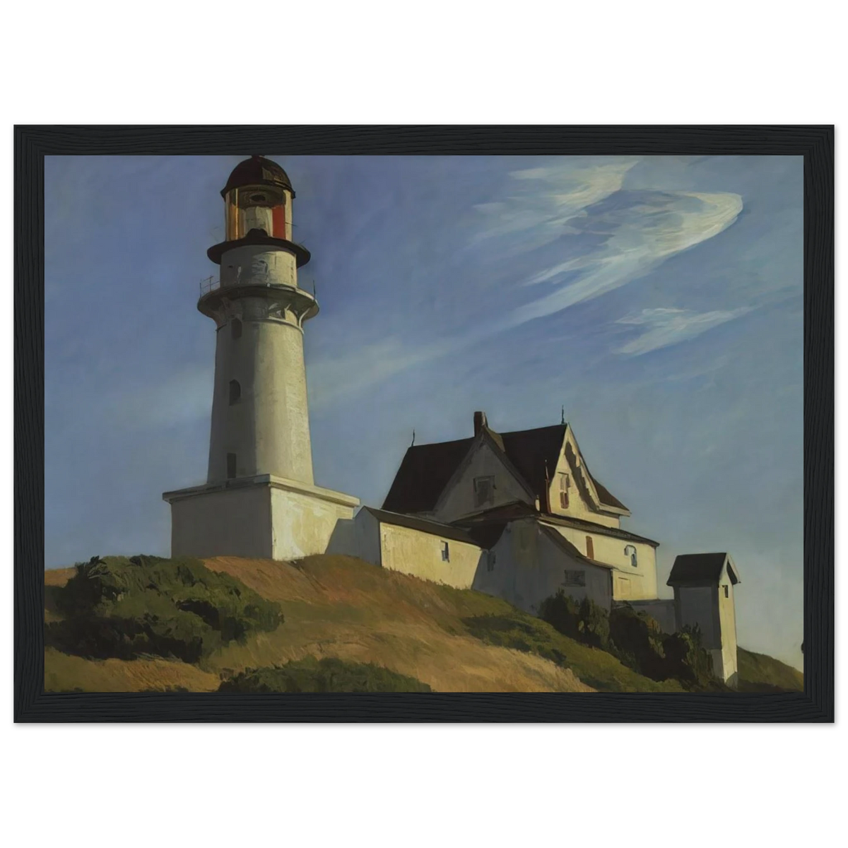 Lighthouse at Two Lights Framed Poster | Edward Hopper Framed Prints Wall Art | Edward Hopper Print