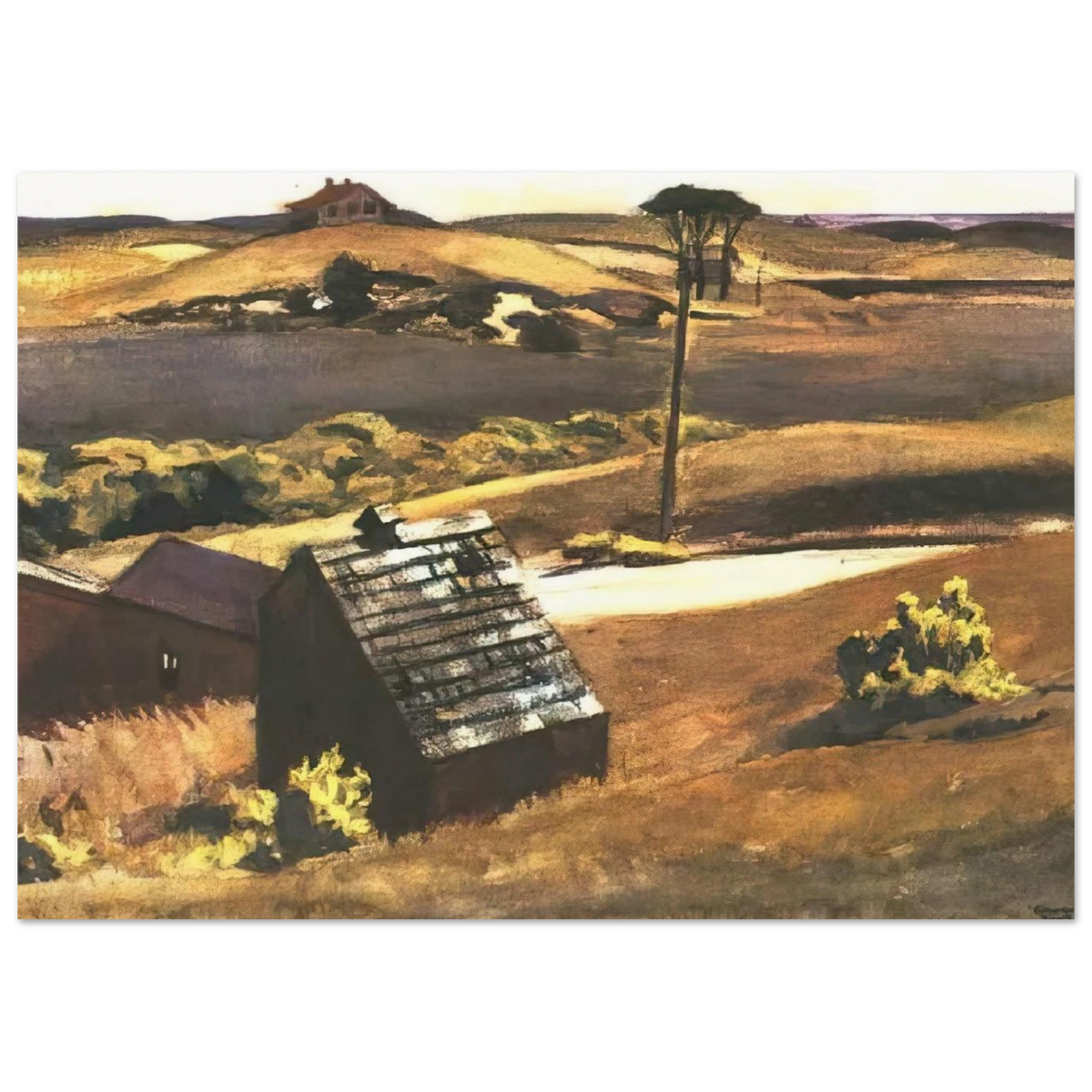 Burly Cobb Hen Coop and Barn Poster | Edward Hopper Poster | Edward Hopper Print