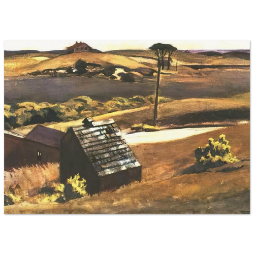 Burly Cobb Hen Coop and Barn Poster | Edward Hopper Poster | Edward Hopper Print