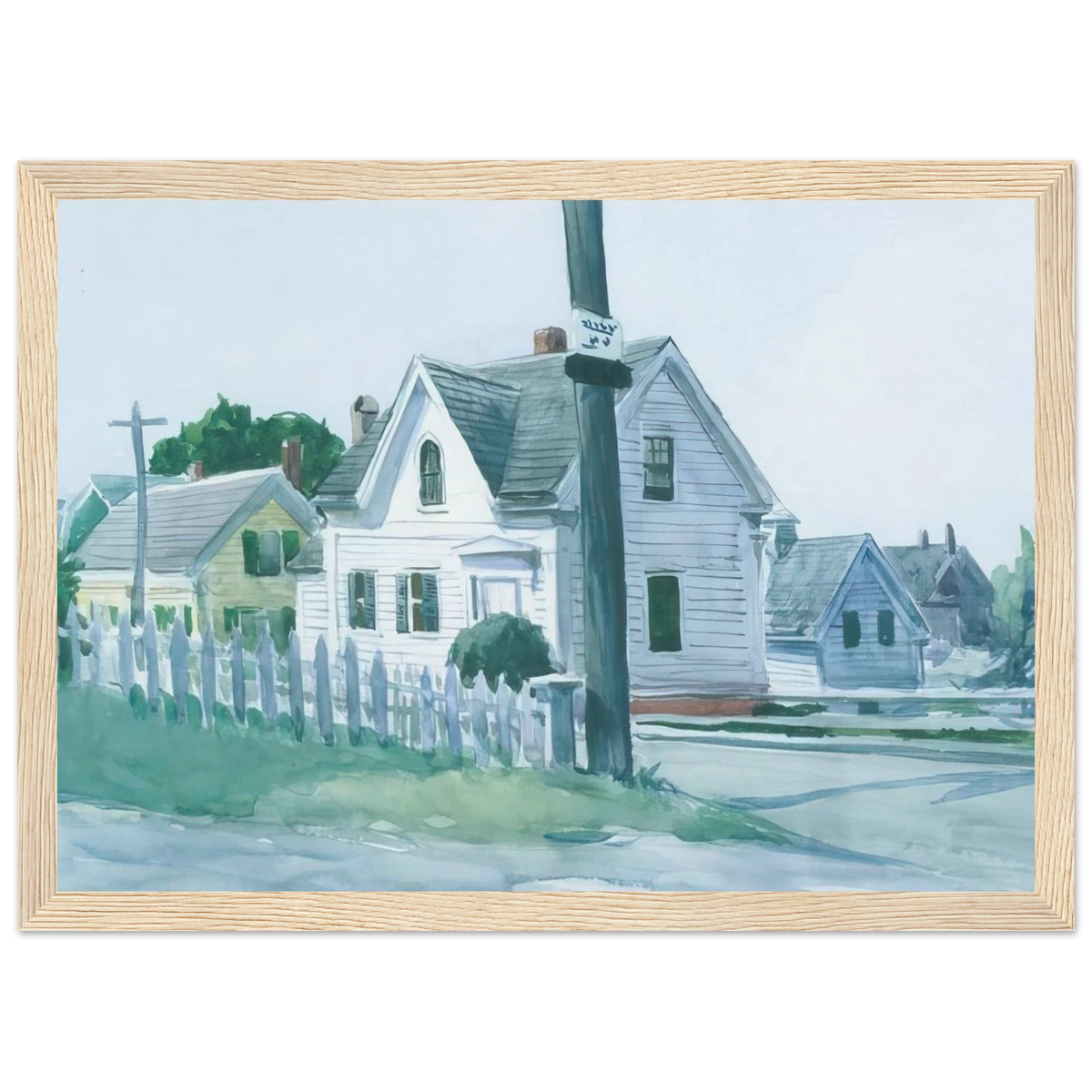 White House with Dormer Window Framed Poster | Edward Hopper Framed Prints Wall Art | Edward Hopper Print