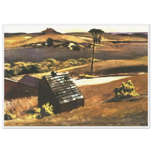 Burly Cobb Hen Coop and Barn Framed Poster | Edward Hopper Framed Prints Wall Art | Edward Hopper Print