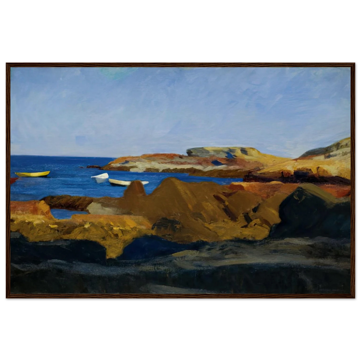 Cove at Ogunquit Framed Poster | Edward Hopper Framed Prints Wall Art | Edward Hopper Print