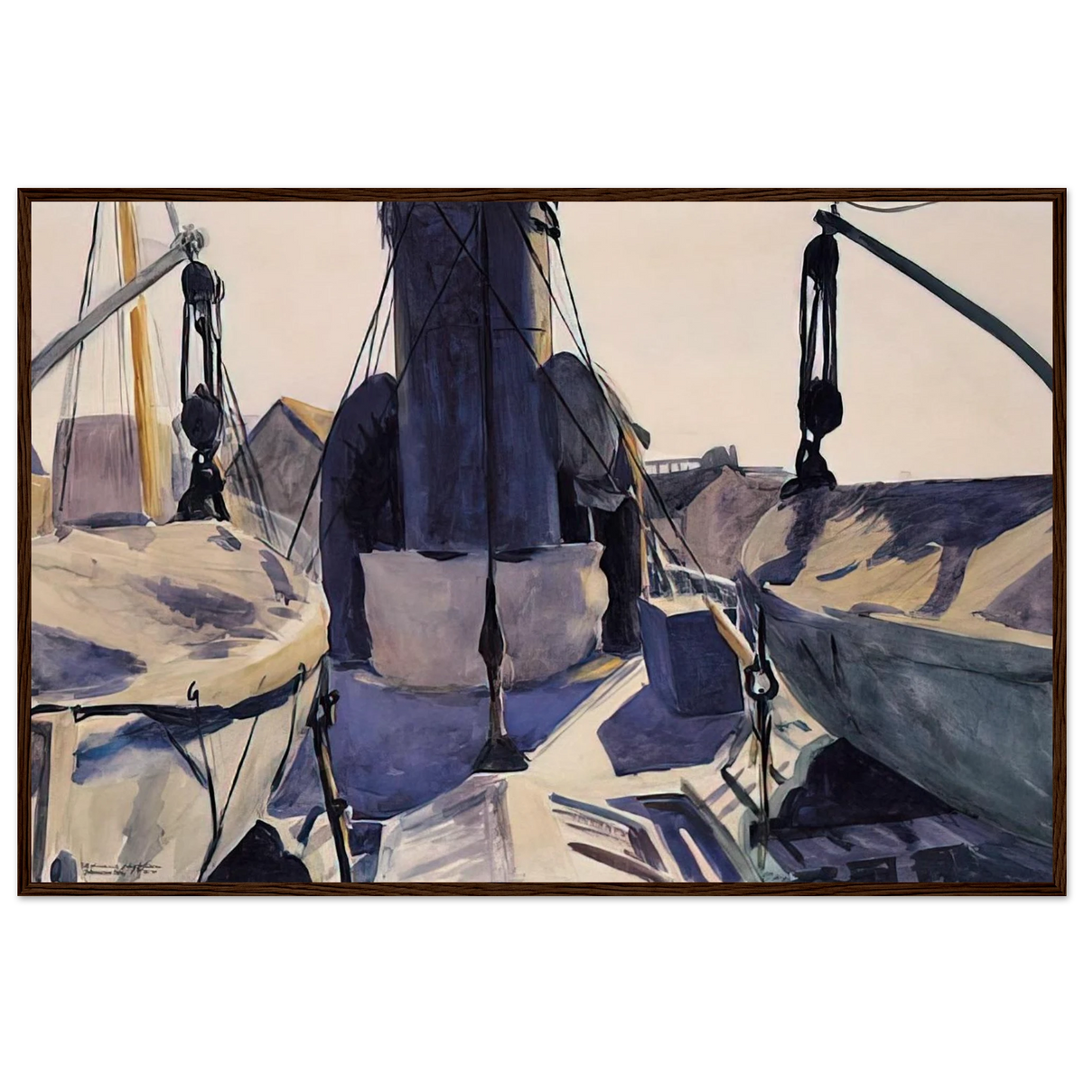 Funnel of Trawler Framed Poster | Edward Hopper Framed Prints Wall Art | Edward Hopper Print