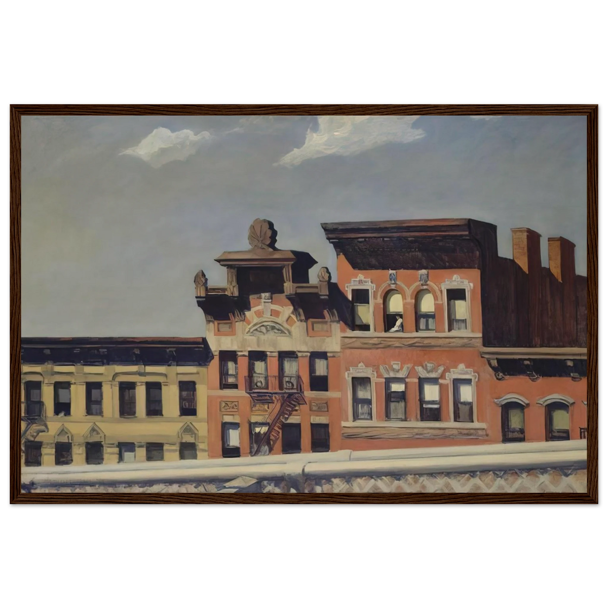 From Williamsburg Bridge Framed Poster | Edward Hopper Framed Prints Wall Art | Edward Hopper Print