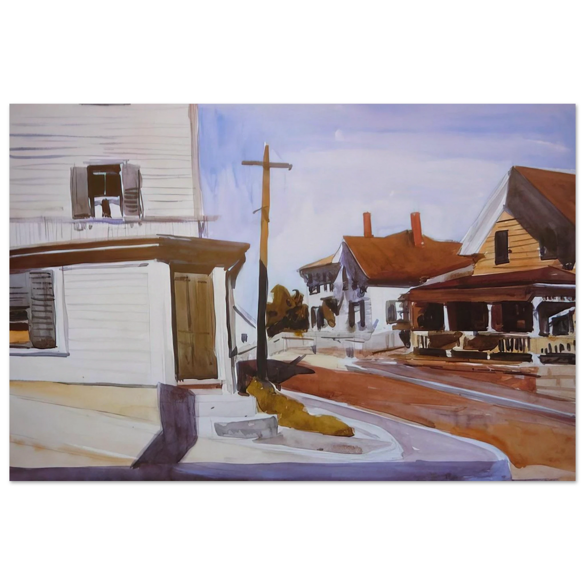 Street Corner Poster | Edward Hopper Poster | Edward Hopper Print