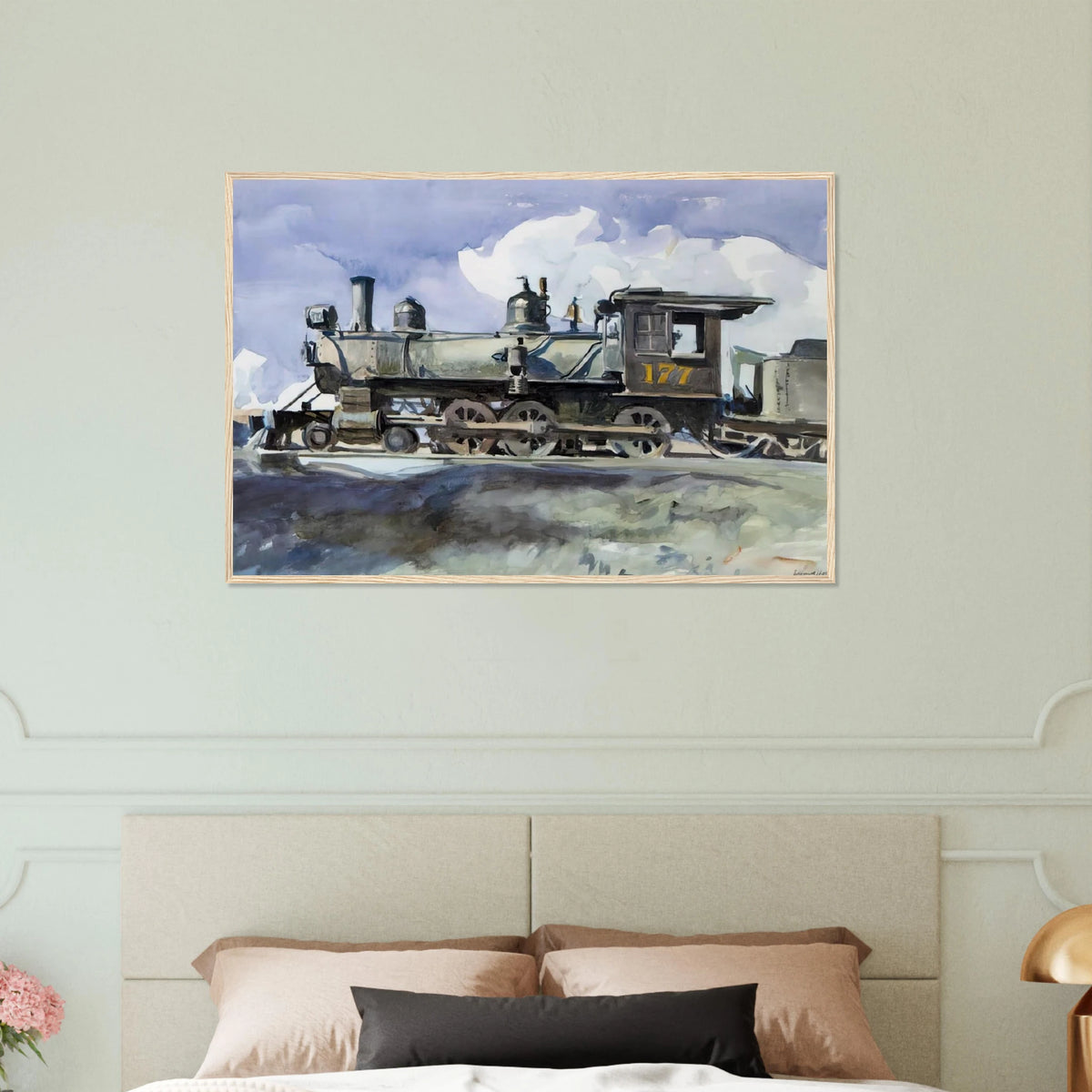 D. and R. G. Locomotive Framed Poster | Edward Hopper Framed Prints Wall Art | Edward Hopper Print