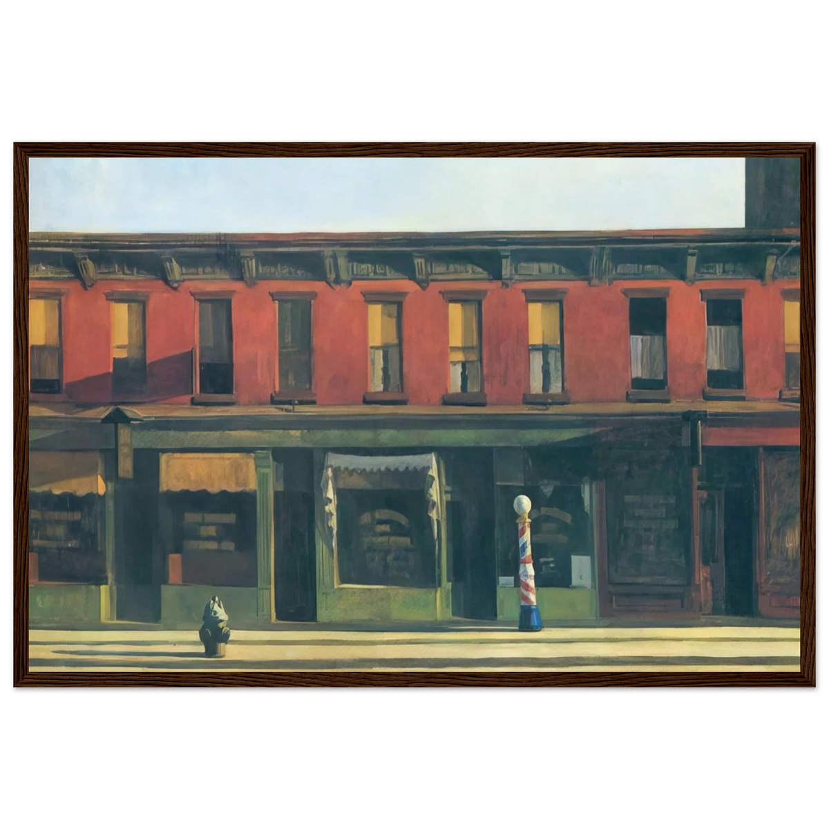 Early Sunday Morning Framed Poster | Edward Hopper Framed Prints Wall Art | Edward Hopper Print
