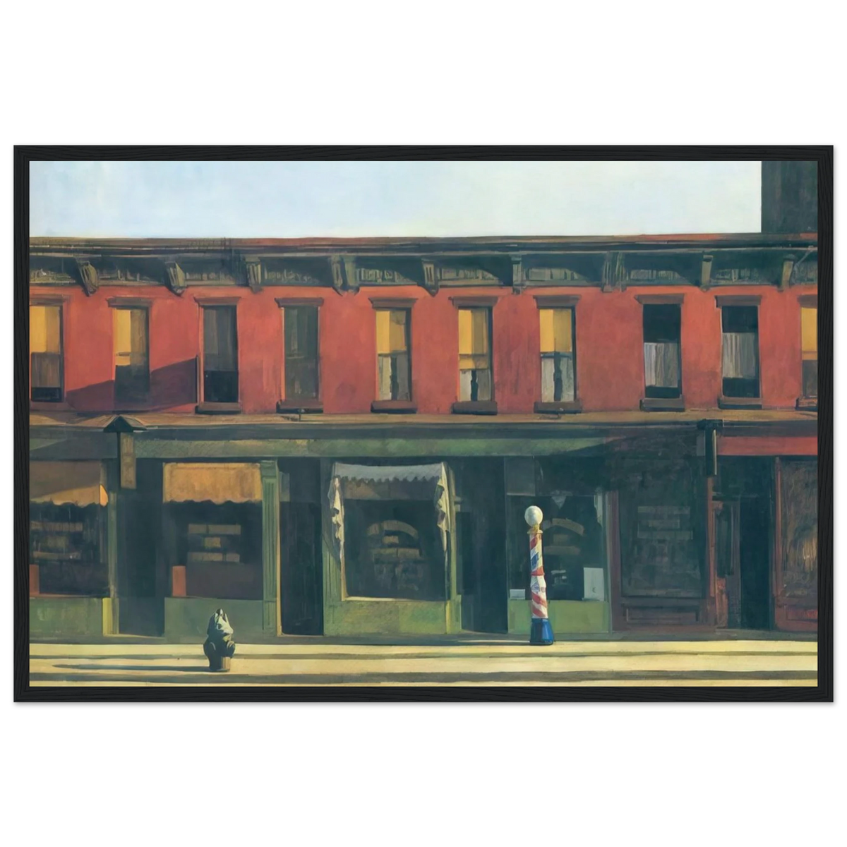 Early Sunday Morning Framed Poster | Edward Hopper Framed Prints Wall Art | Edward Hopper Print
