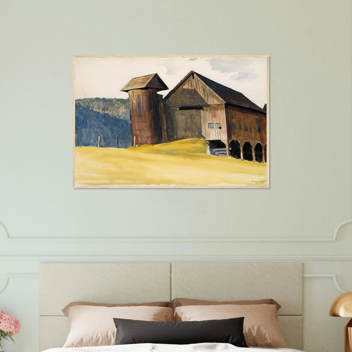 Barn and Silo, Vermont Framed Poster | Edward Hopper Framed Prints Wall Art | Edward Hopper Print
