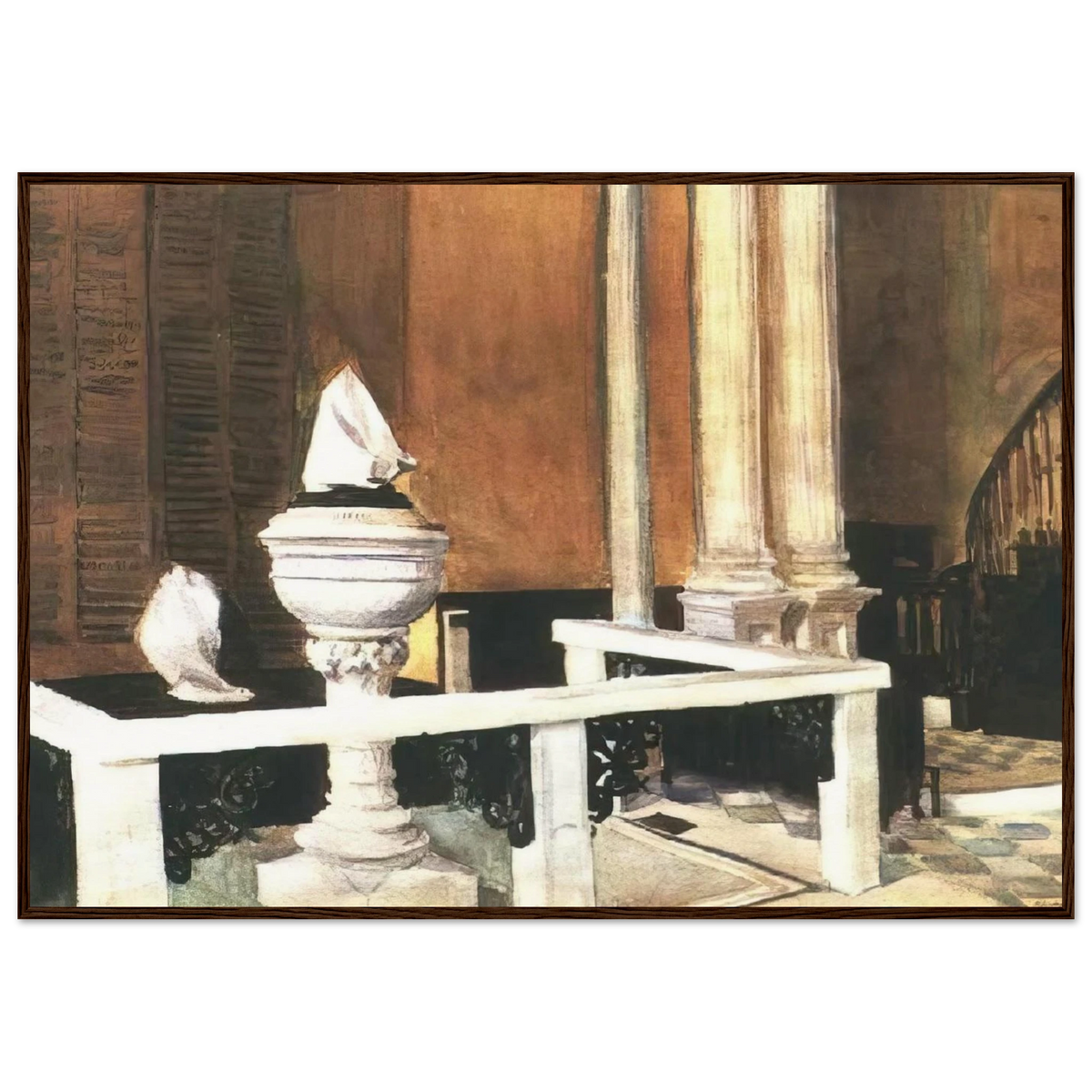 Baptistry of St. John s Framed Poster | Edward Hopper Framed Prints Wall Art | Edward Hopper Print