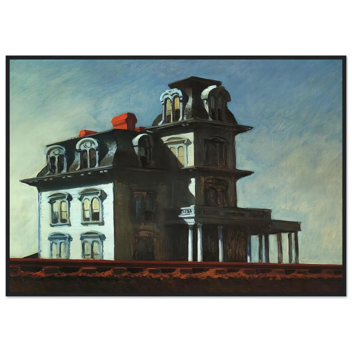 House by the Railroad Framed Poster | Edward Hopper Framed Prints Wall Art | Edward Hopper Print