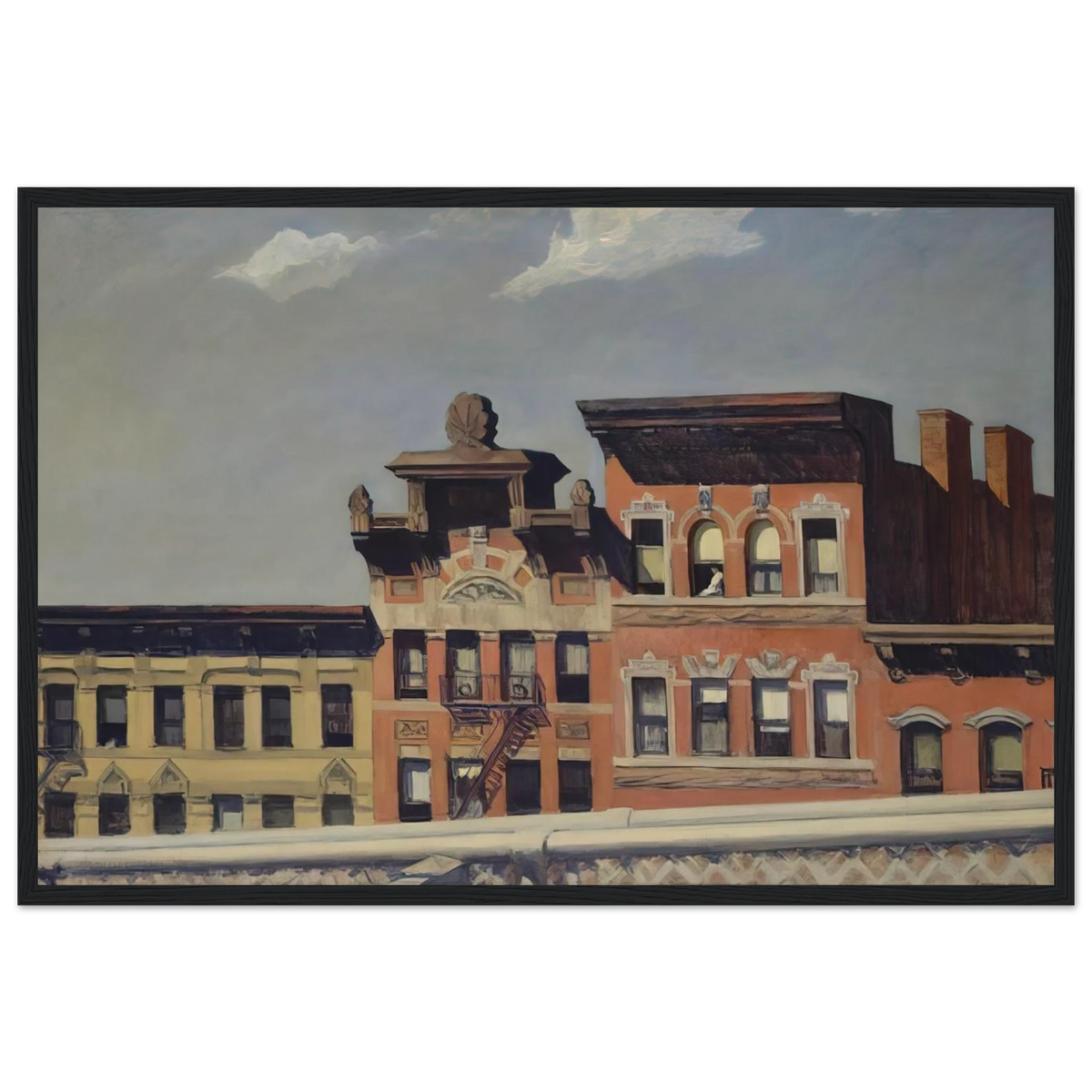 From Williamsburg Bridge Framed Poster | Edward Hopper Framed Prints Wall Art | Edward Hopper Print