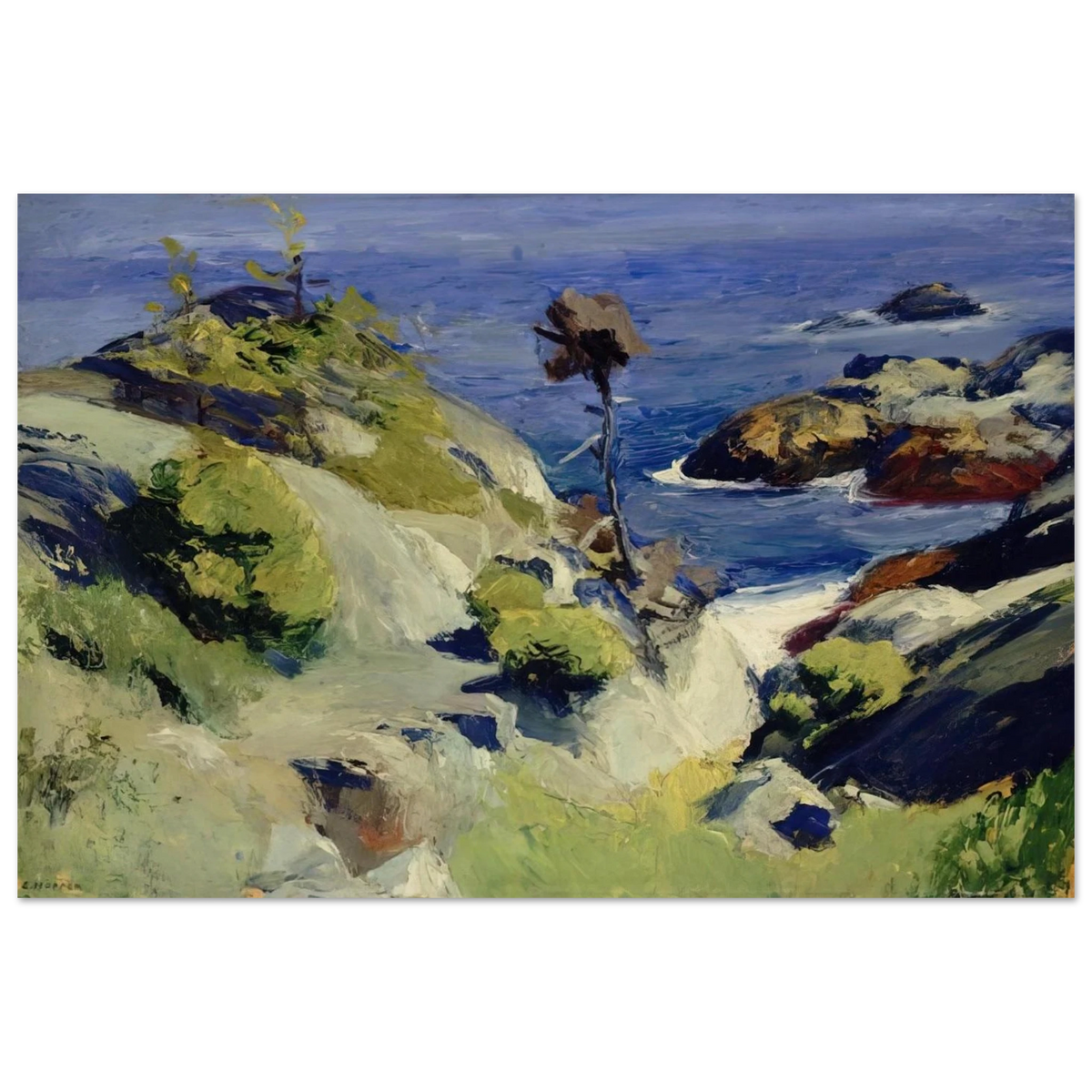 Monhegan Landscape Poster | Edward Hopper Poster | Edward Hopper Print
