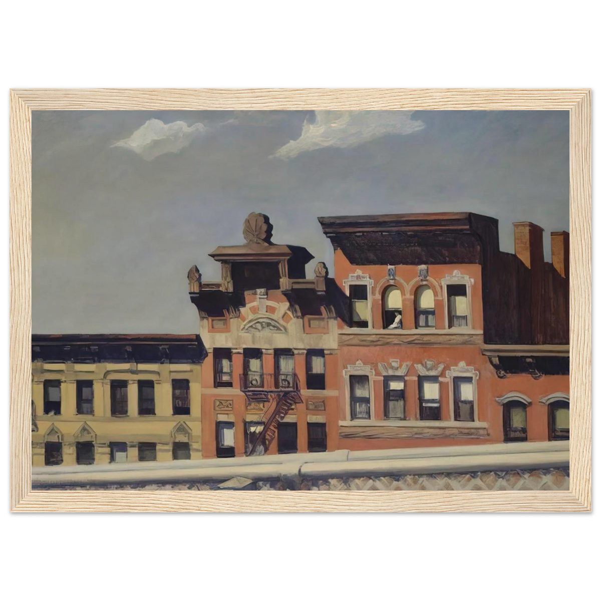 From Williamsburg Bridge Framed Poster | Edward Hopper Framed Prints Wall Art | Edward Hopper Print