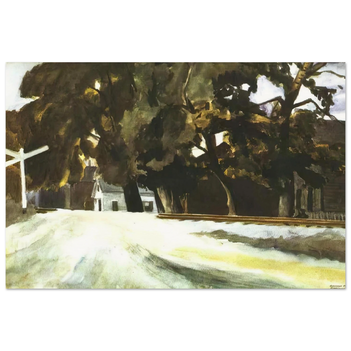 Railroad Crossing Poster | Edward Hopper Poster | Edward Hopper Print