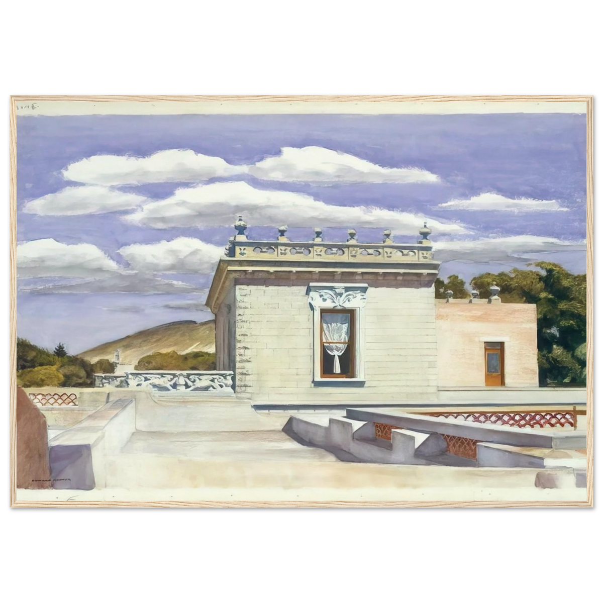 Saltillo Mansion Framed Poster | Edward Hopper Framed Prints Wall Art | Edward Hopper Print