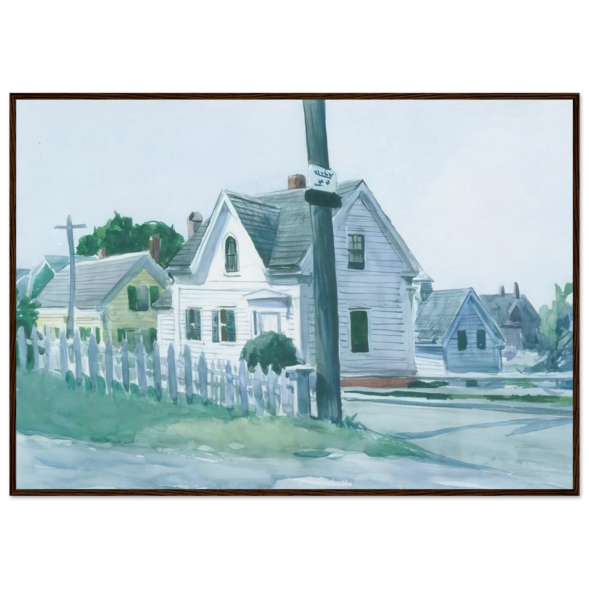 White House with Dormer Window Framed Poster | Edward Hopper Framed Prints Wall Art | Edward Hopper Print