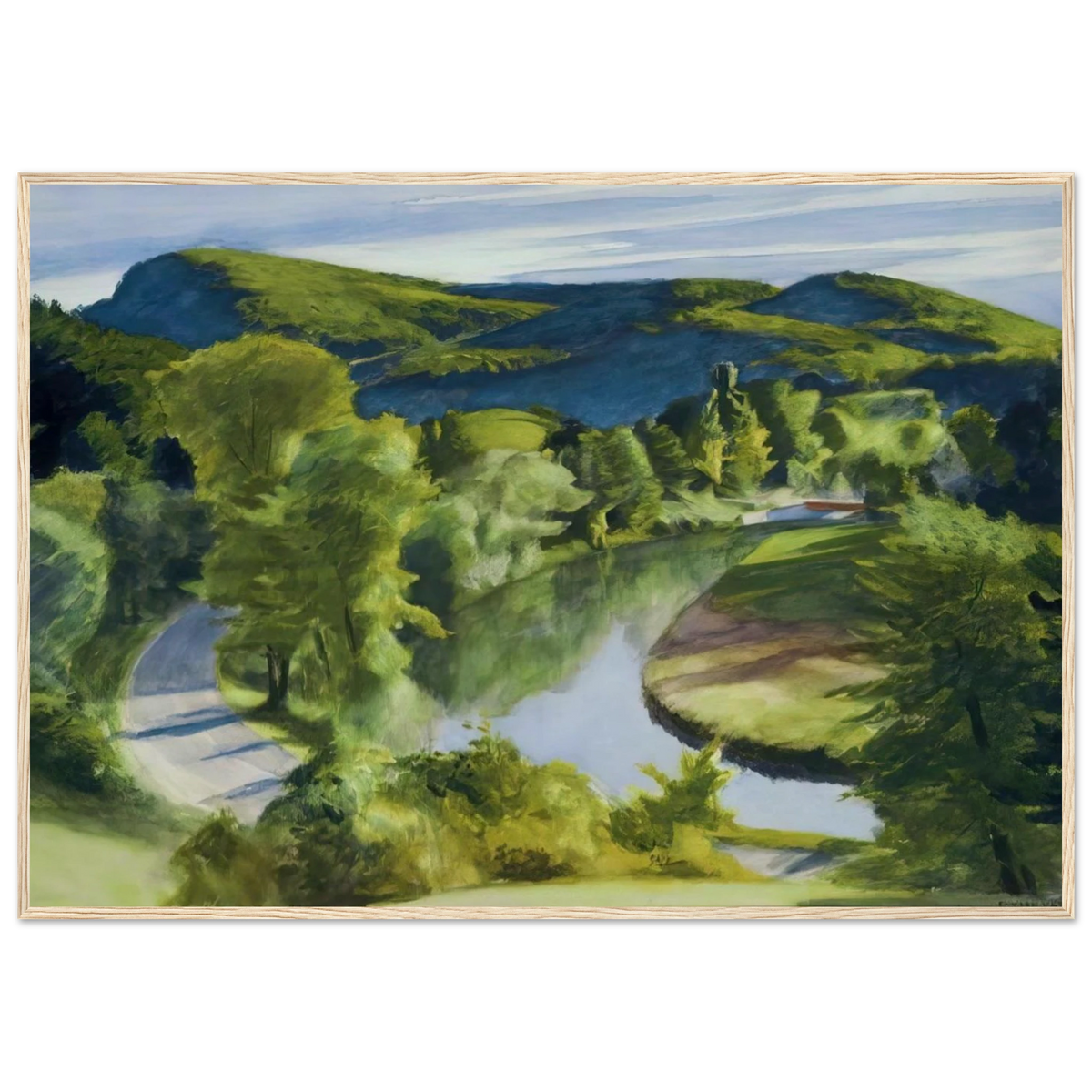 First Branch of the White River, Vermont Framed Poster | Edward Hopper Framed Prints Wall Art | Edward Hopper Print