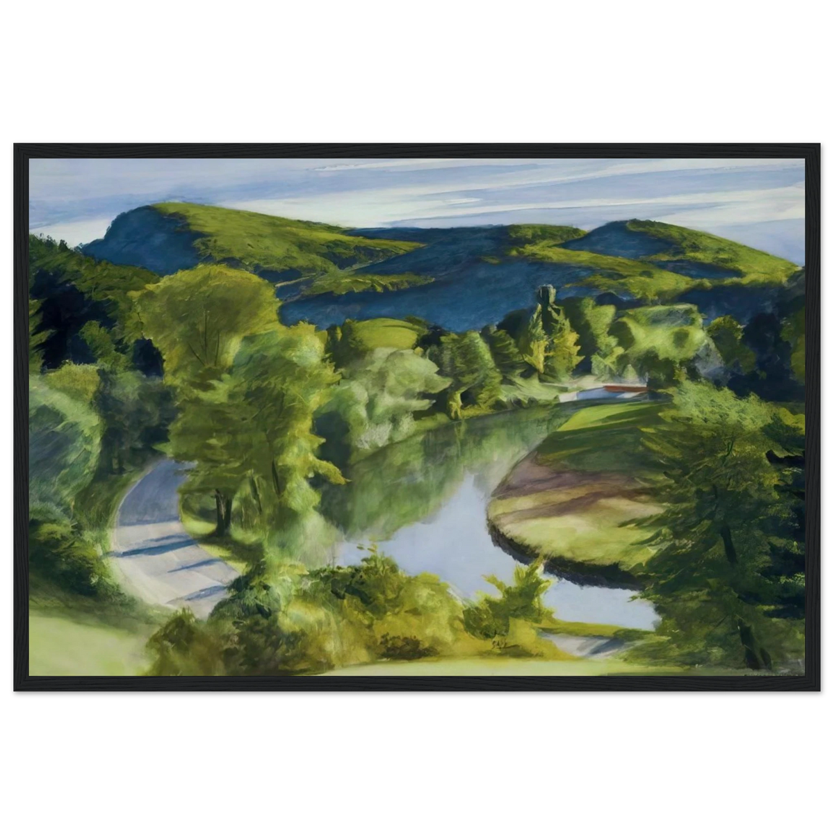 First Branch of the White River, Vermont Framed Poster | Edward Hopper Framed Prints Wall Art | Edward Hopper Print