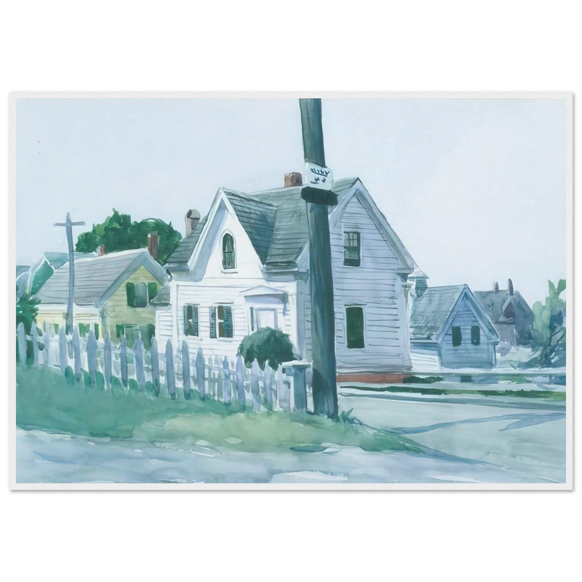 White House with Dormer Window Framed Poster | Edward Hopper Framed Prints Wall Art | Edward Hopper Print