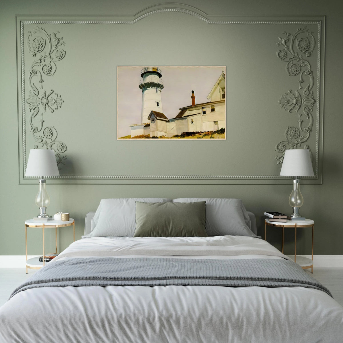 Light at Two lights Framed Poster | Edward Hopper Framed Prints Wall Art | Edward Hopper Print