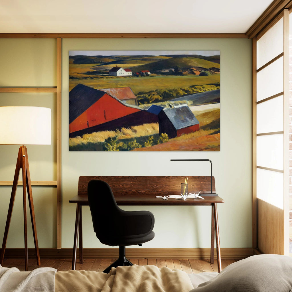 Cobbs Barns and Distant Houses Poster | Edward Hopper Poster | Edward Hopper Print