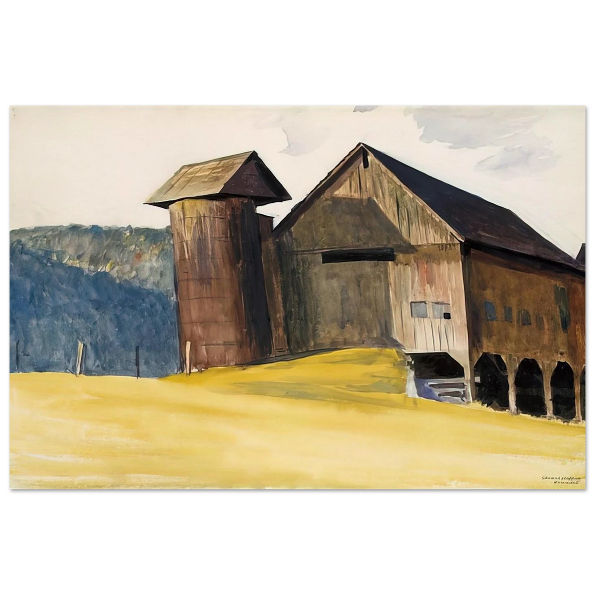 Barn and Silo, Vermont Poster | Edward Hopper Poster | Edward Hopper Print