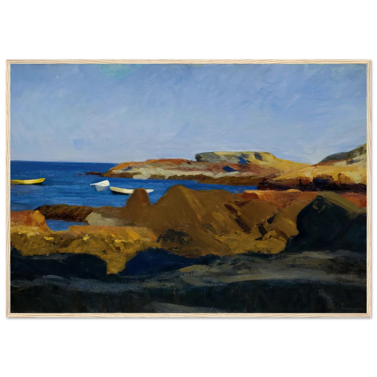 Cove at Ogunquit Framed Poster | Edward Hopper Framed Prints Wall Art | Edward Hopper Print