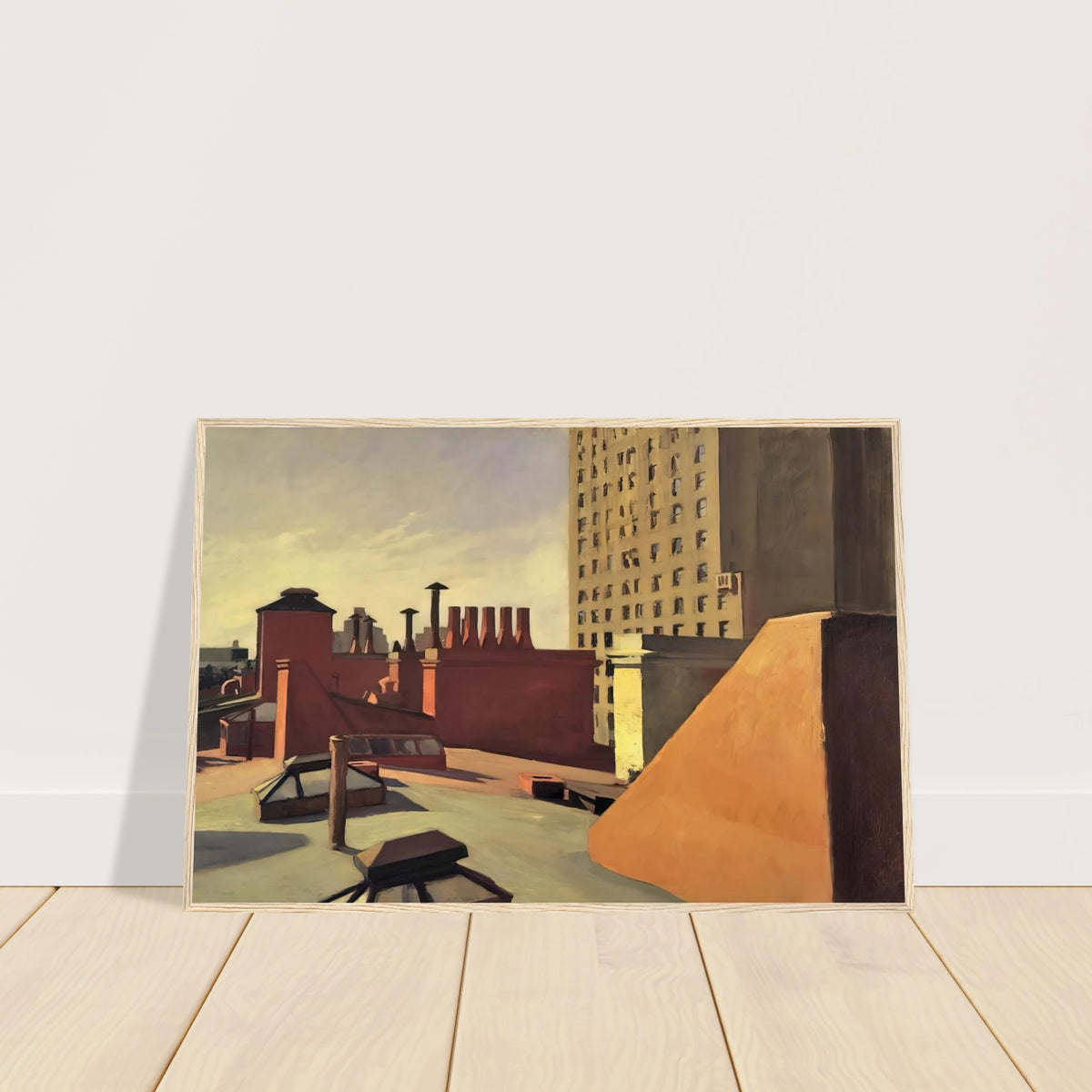 City Roofs Framed Poster | Edward Hopper Framed Prints Wall Art | Edward Hopper Print