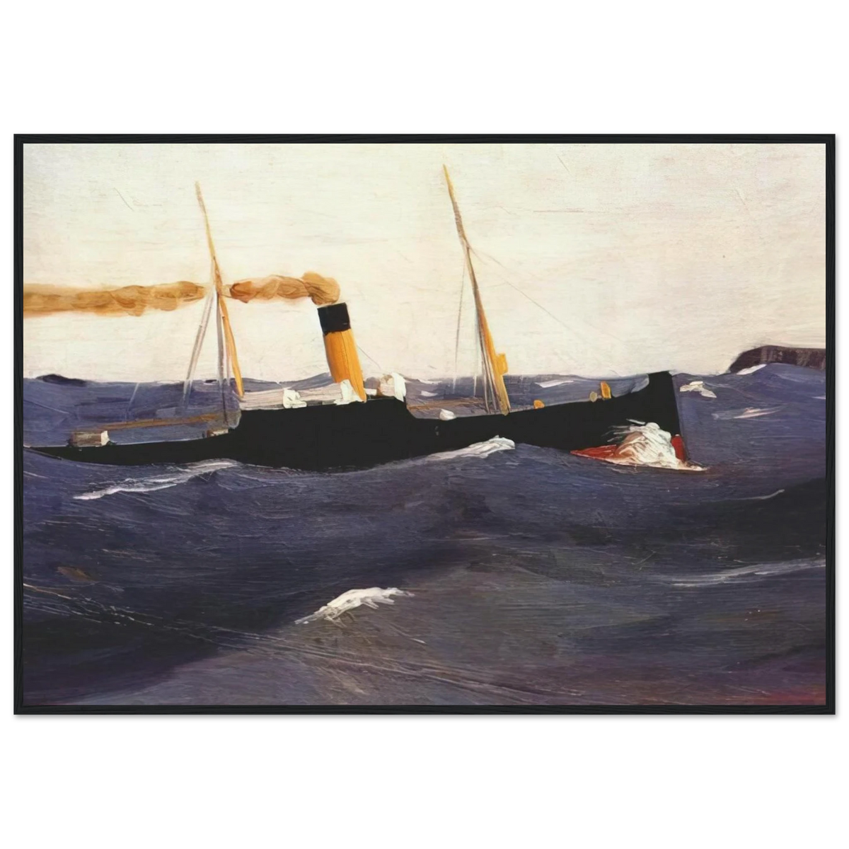 Tramp Steamer Framed Poster | Edward Hopper Framed Prints Wall Art | Edward Hopper Print