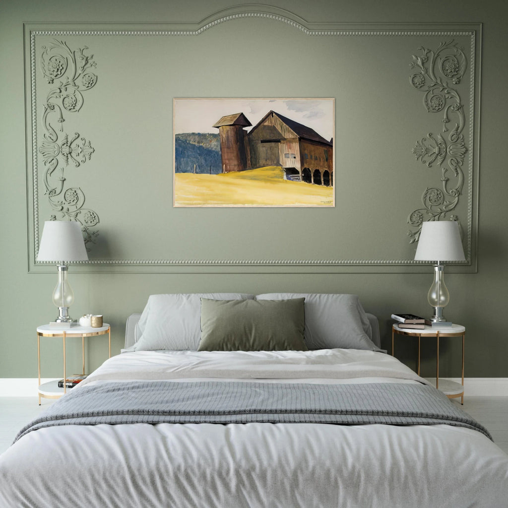 Barn and Silo, Vermont Framed Poster | Edward Hopper Framed Prints Wall Art | Edward Hopper Print