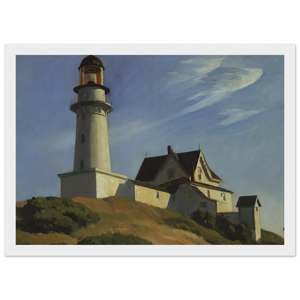 Lighthouse at Two Lights Framed Poster | Edward Hopper Framed Prints Wall Art | Edward Hopper Print