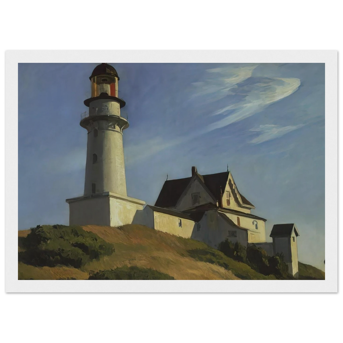 Lighthouse at Two Lights Framed Poster | Edward Hopper Framed Prints Wall Art | Edward Hopper Print