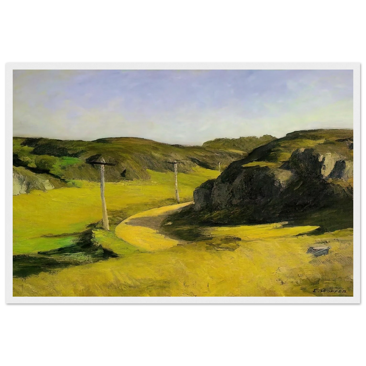 Road in Maine Framed Poster | Edward Hopper Framed Prints Wall Art | Edward Hopper Print