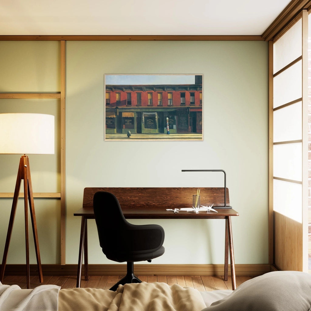 Early Sunday Morning Framed Poster | Edward Hopper Framed Prints Wall Art | Edward Hopper Print
