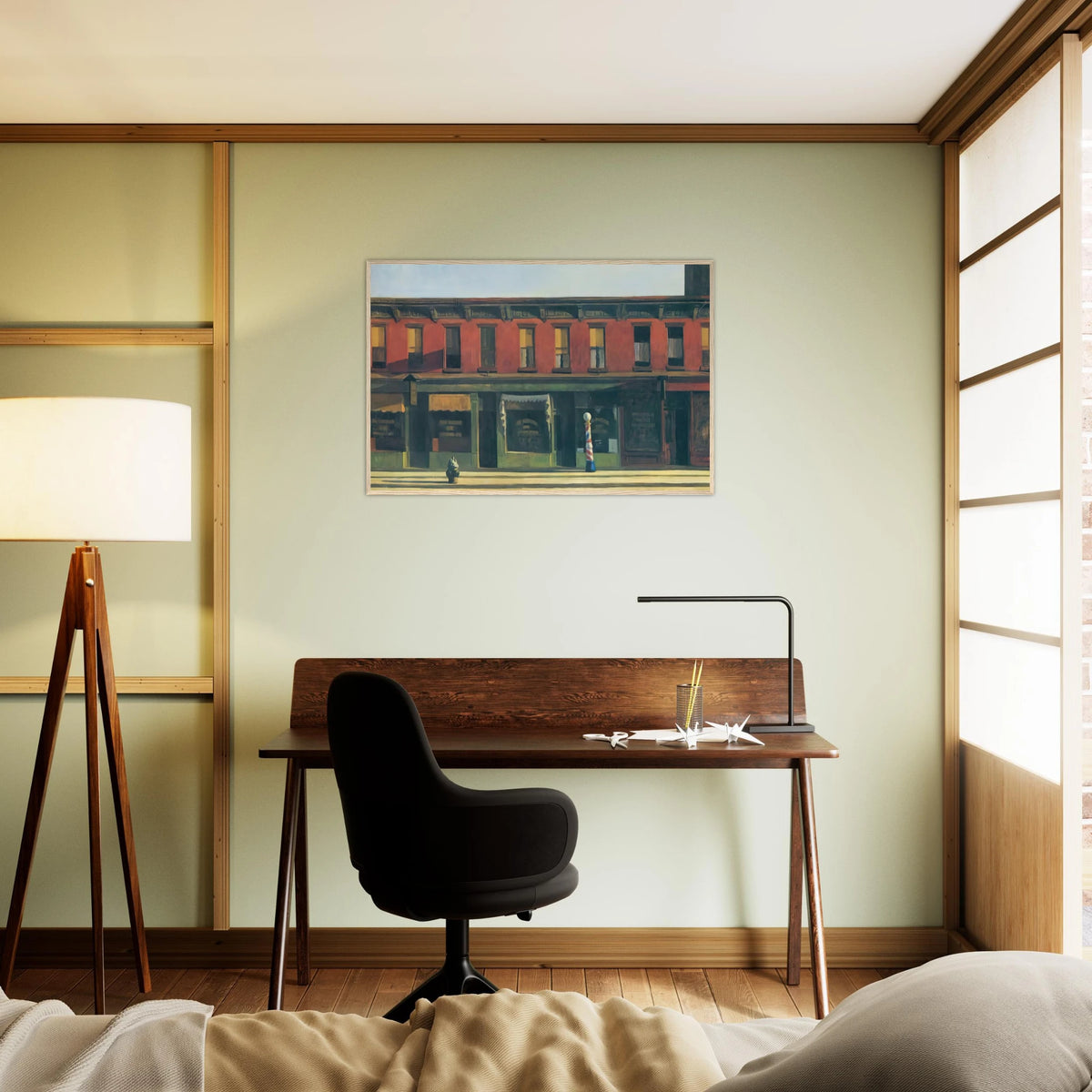 Early Sunday Morning Framed Poster | Edward Hopper Framed Prints Wall Art | Edward Hopper Print