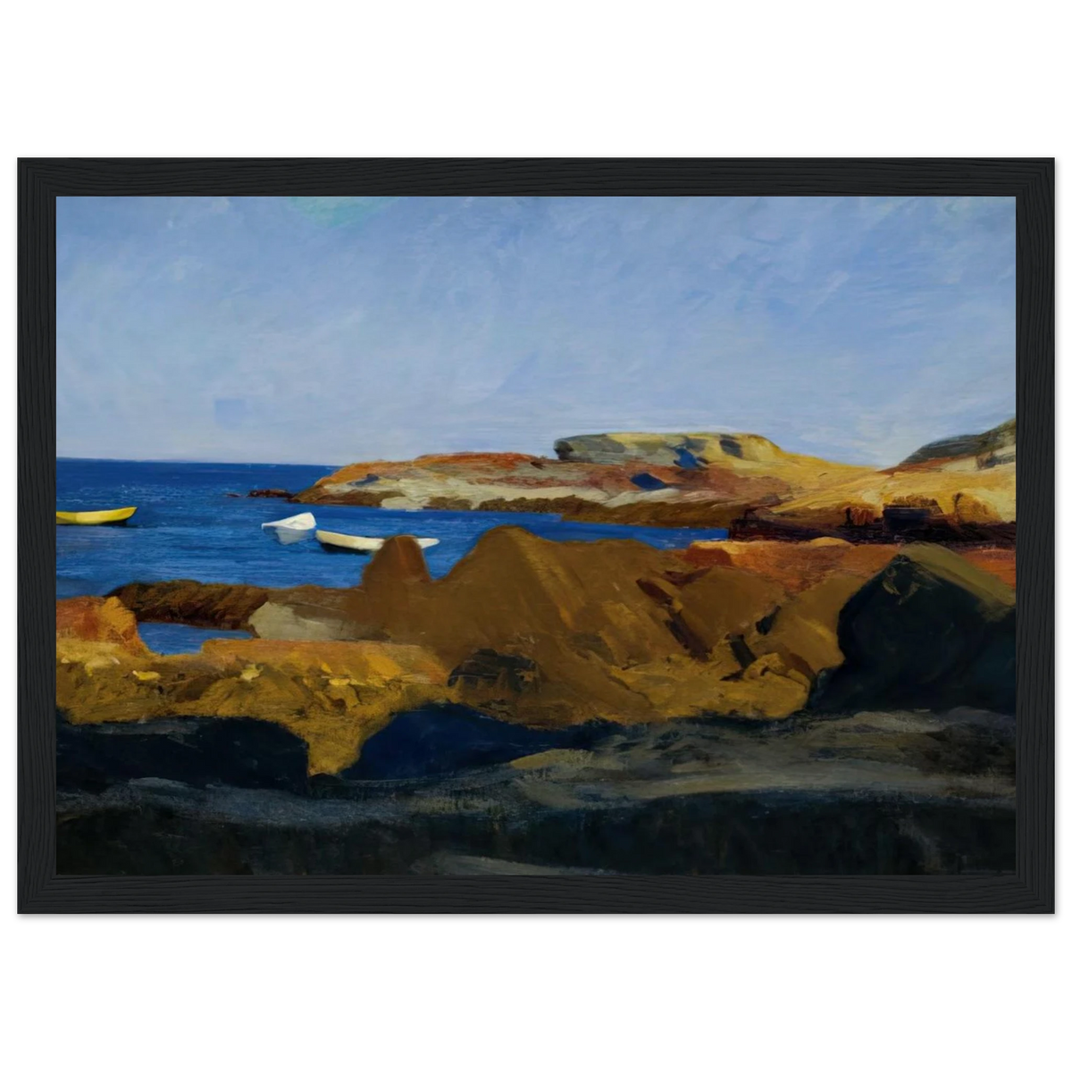 Cove at Ogunquit Framed Poster | Edward Hopper Framed Prints Wall Art | Edward Hopper Print