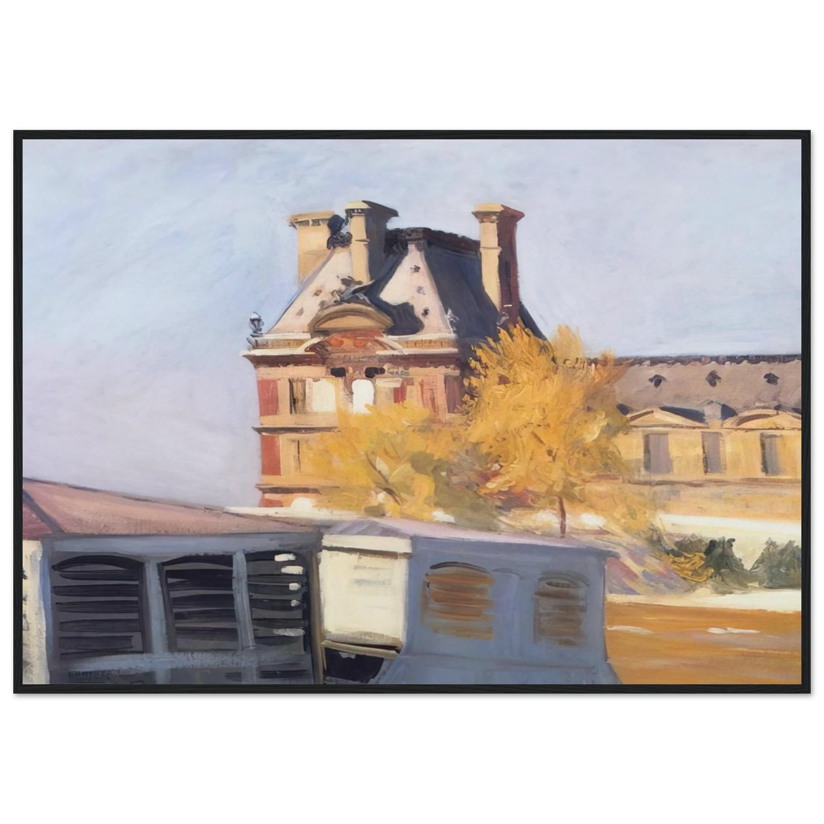 Le Pavillon de Flore Framed Poster | Edward Hopper Framed Prints Wall Art | Edward Hopper Print