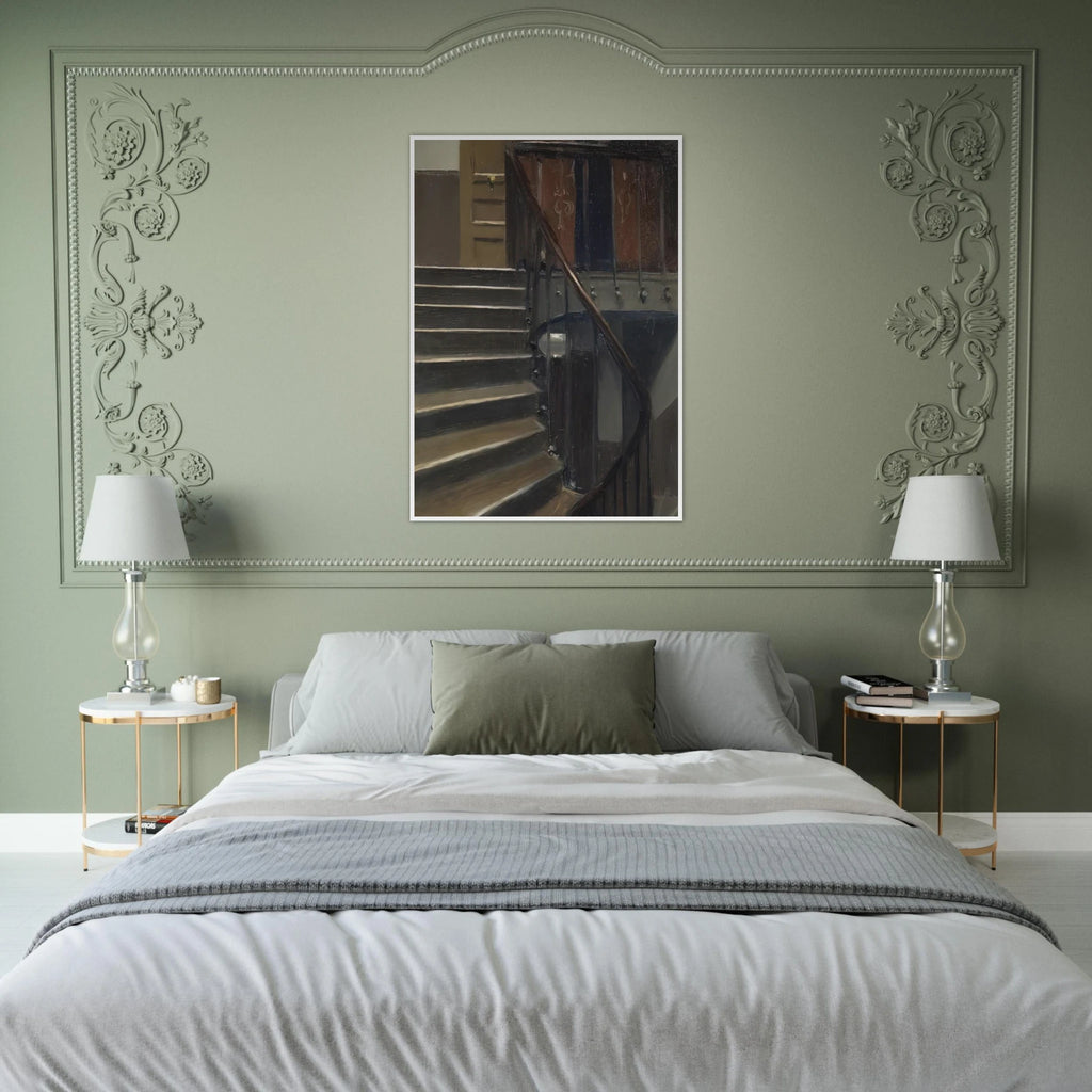Stairway at 48 rue de Lille, Paris Framed Poster | Edward Hopper Framed Prints Wall Art | Edward Hopper Print