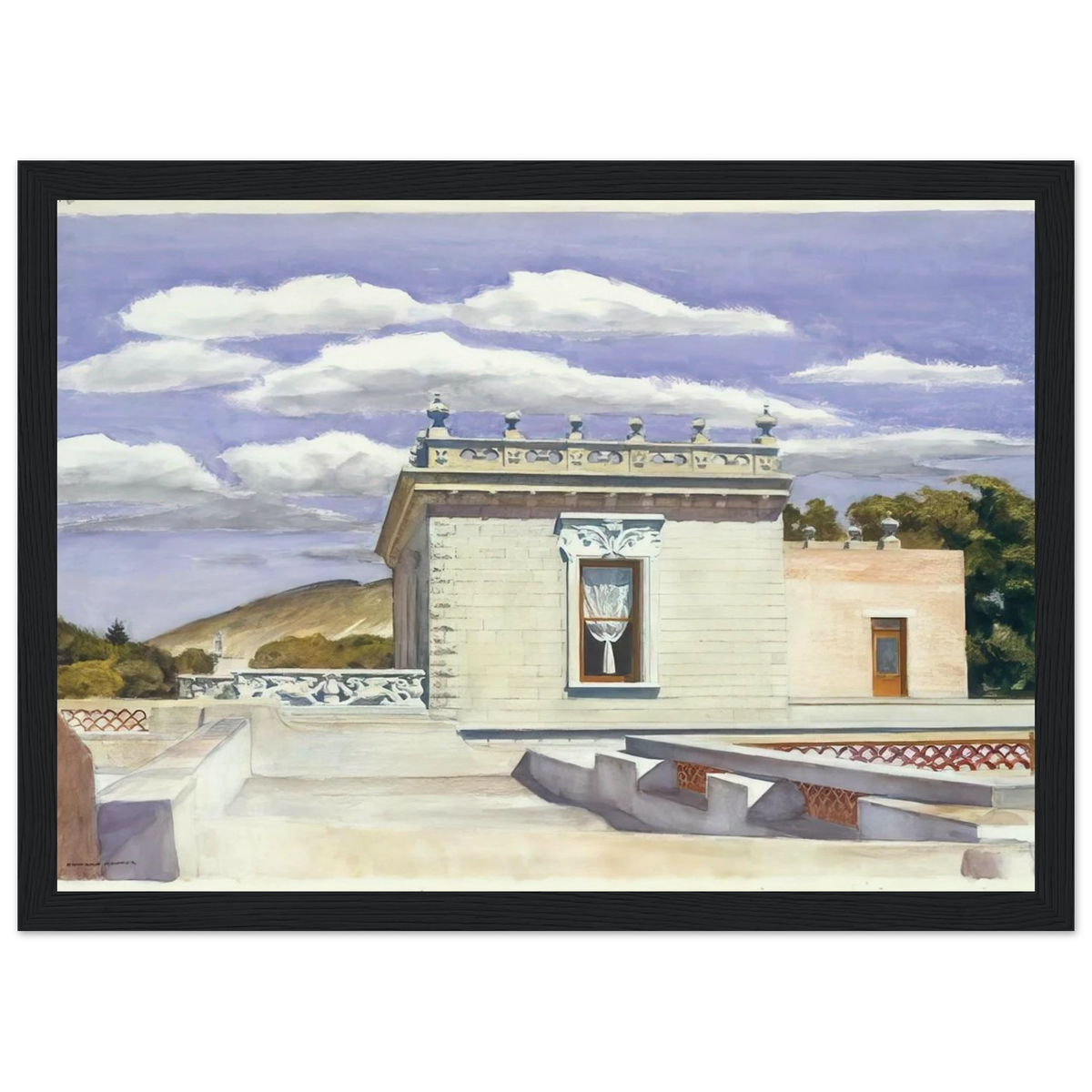 Saltillo Mansion Framed Poster | Edward Hopper Framed Prints Wall Art | Edward Hopper Print