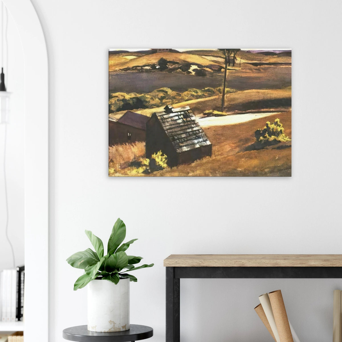 Burly Cobb Hen Coop and Barn Canvas | Edward Hopper Canvas | Edward Hopper Print