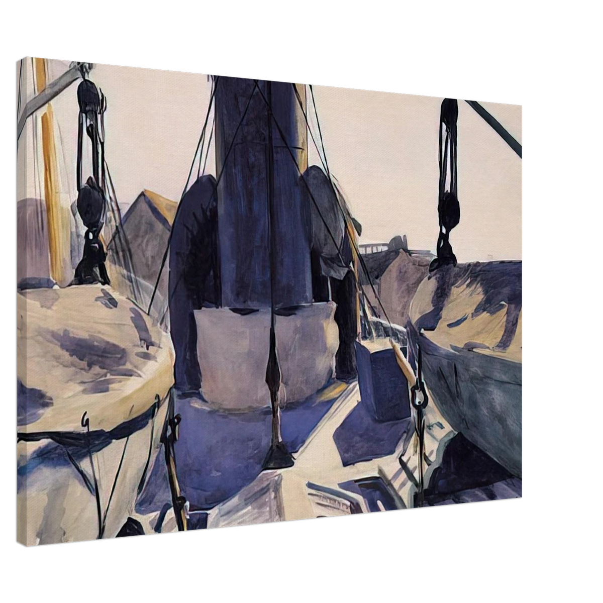 Funnel of Trawler Canvas | Edward Hopper Canvas | Edward Hopper Print