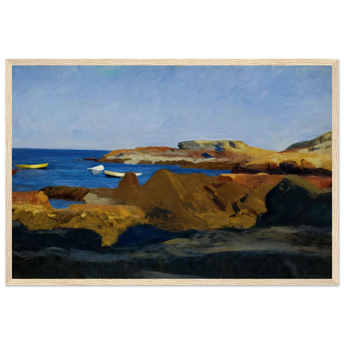 Cove at Ogunquit Framed Poster | Edward Hopper Framed Prints Wall Art | Edward Hopper Print